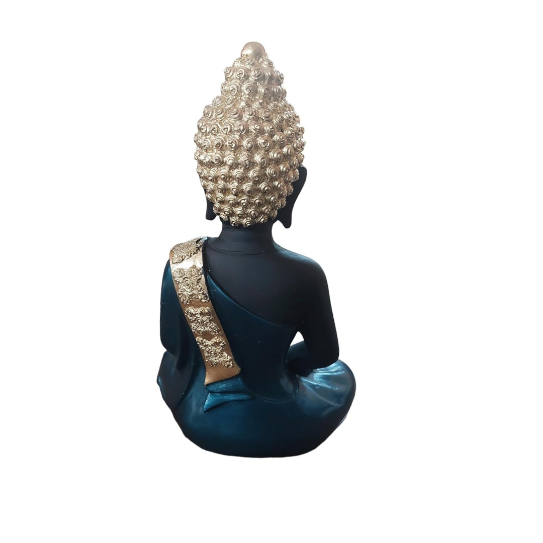 Black & Blue Samadhi Buddha Decor