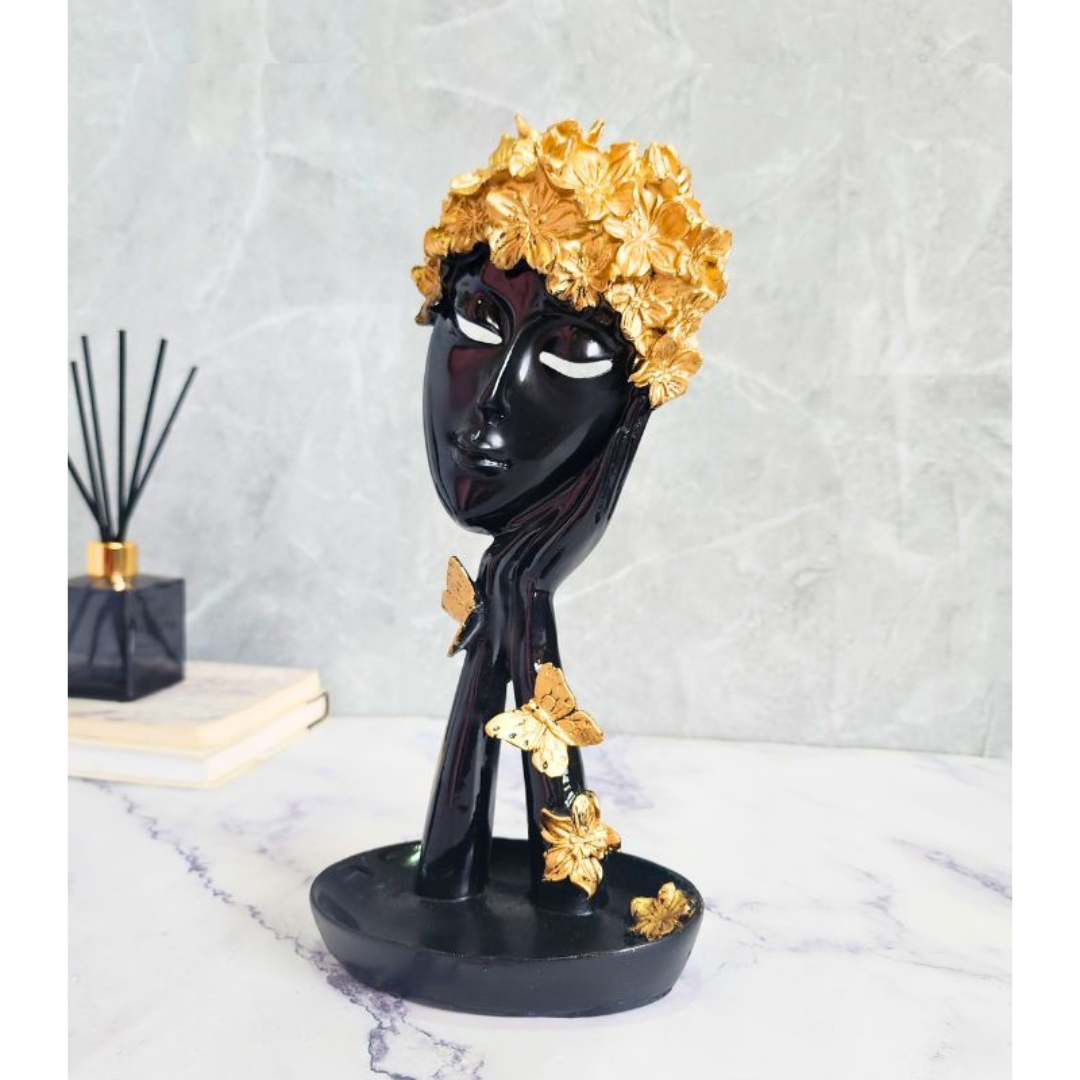 Butterfly Lady Face Statue (Pack of 3)