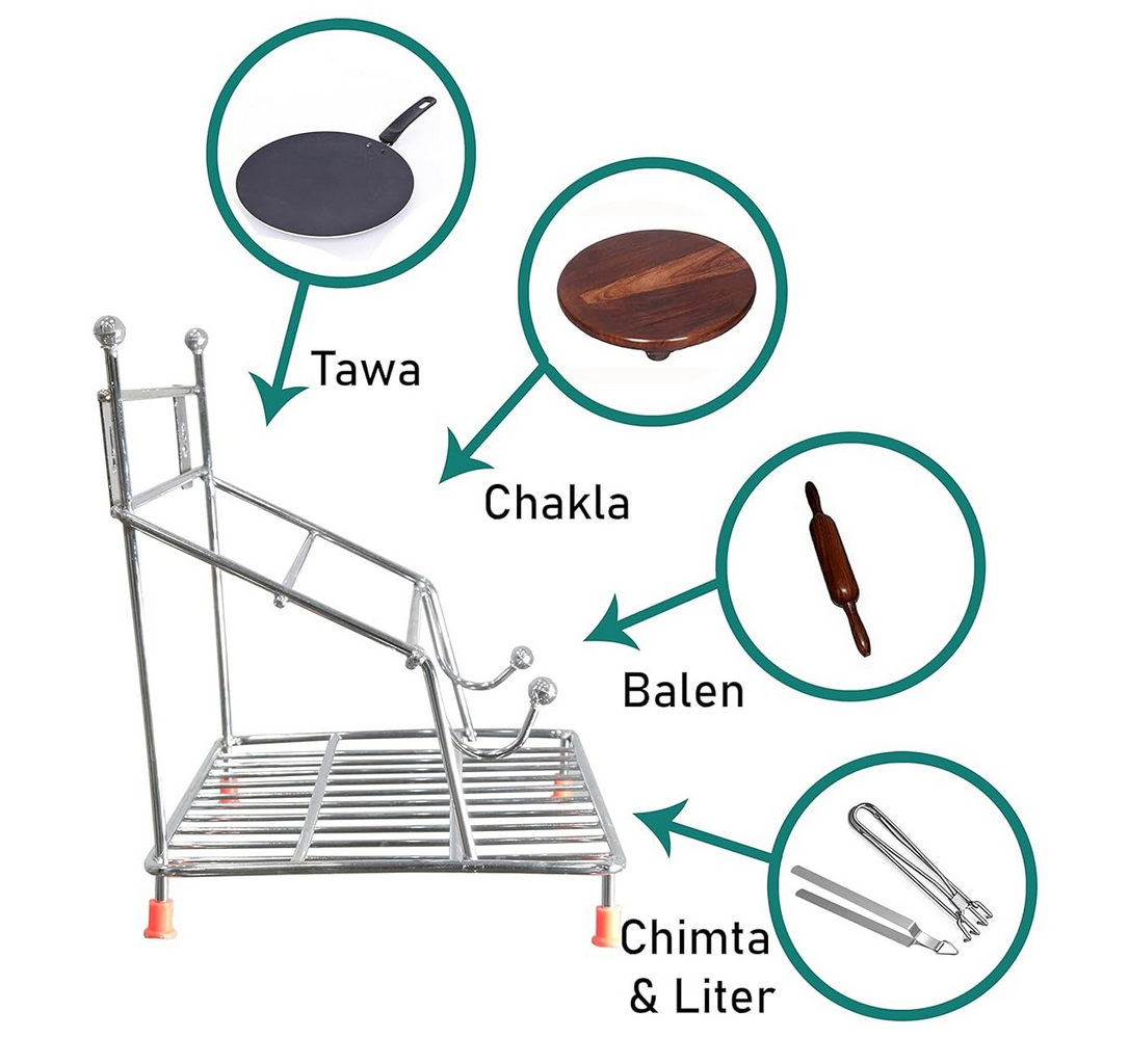 Stainless Steel Chakla Belan Stand