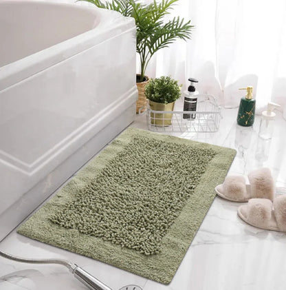 Cotton Tufted Twist Bathmat- Sage Green