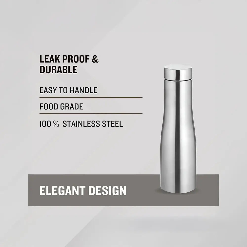 HOME LANE Stainless Steel Curve Water Bottle