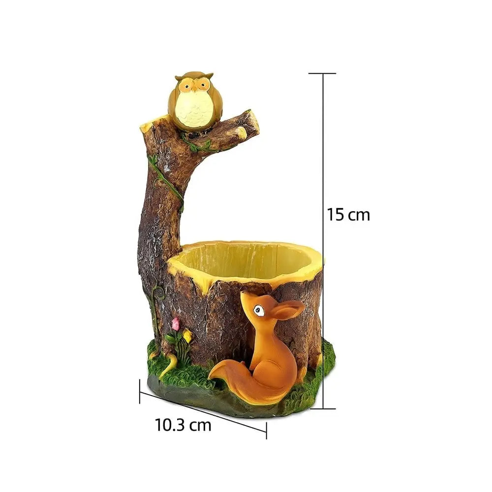 VARKAUS Owl & Squirrel Planter Pot Stand