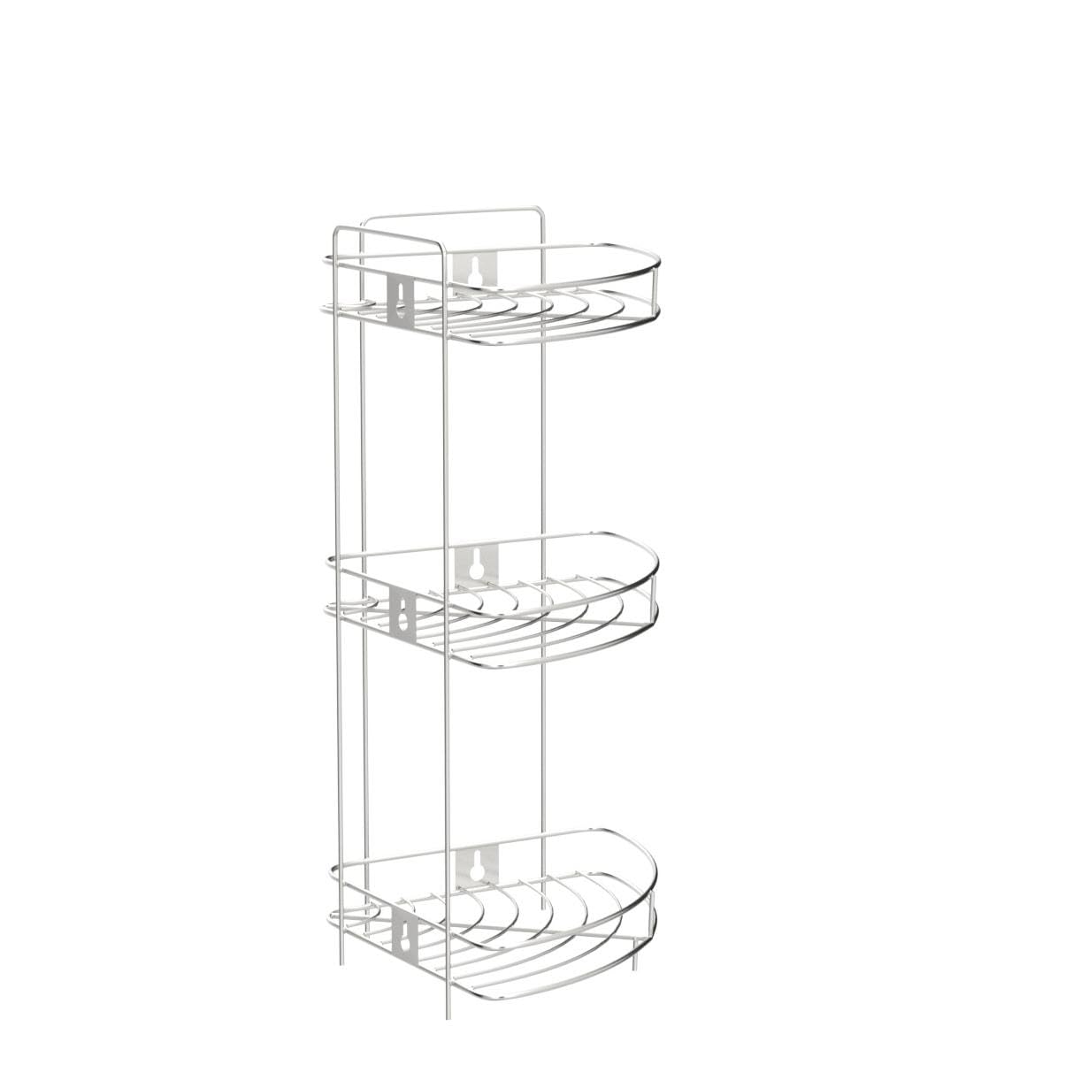 Stainless Steel 3-Shelf Corner Rack