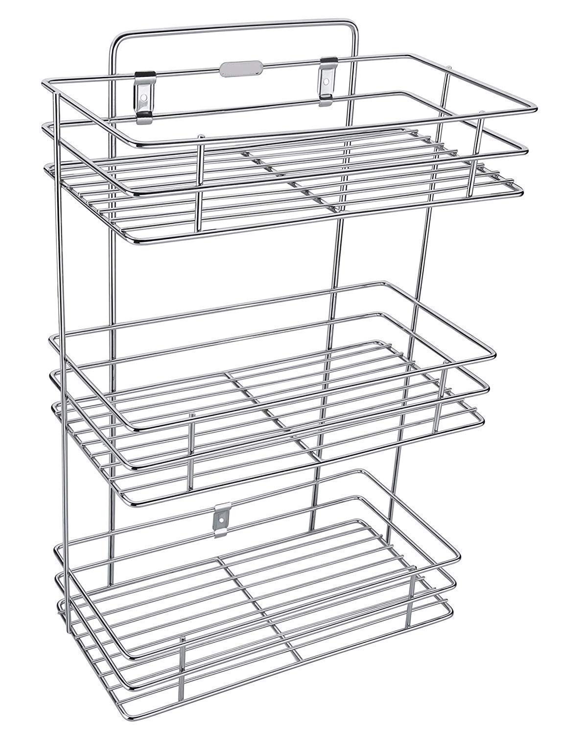 Stainless Steel 3 Layer Wall Mounted Shelf