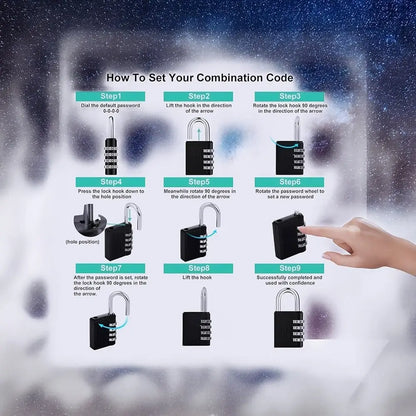 TINUMS 4 Digit Combination Pad Lock