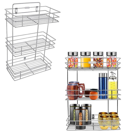 Stainless Steel 3 Layer Wall Mounted Shelf