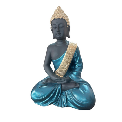Black & Blue Samadhi Buddha Decor