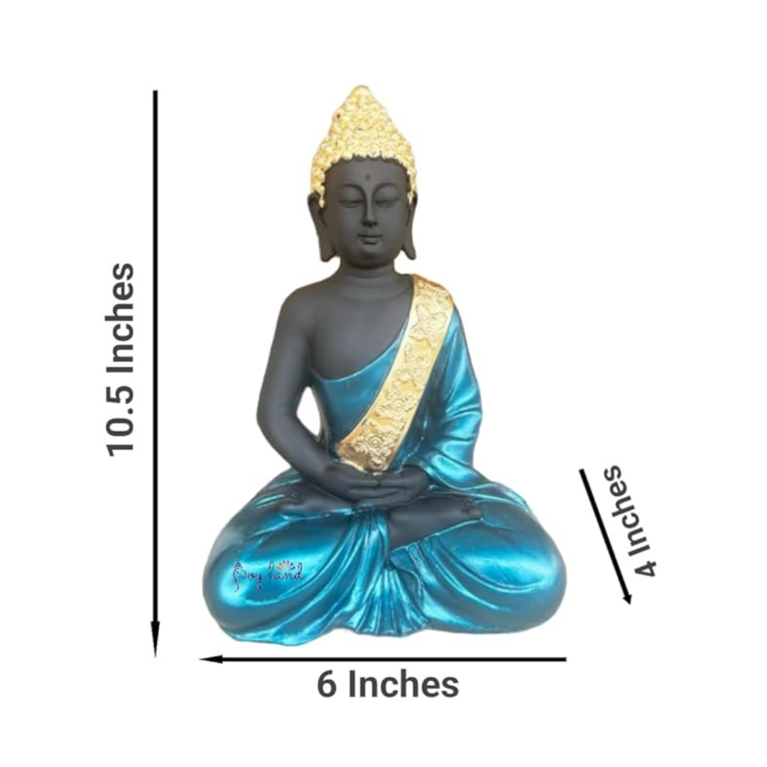 Black & Blue Samadhi Buddha Decor
