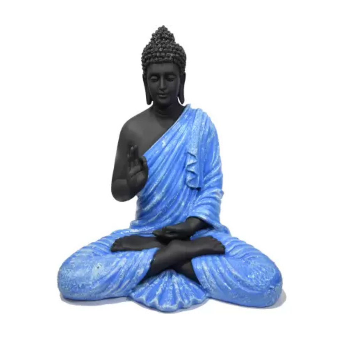 Blue & Black Lord Gautam Buddha Deep Meditation Idol