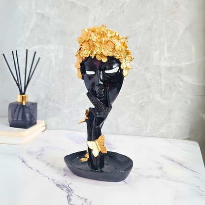 Butterfly Lady Face Statue (Pack of 3)