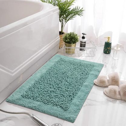 Green Tales Twist Bathmat Aqua