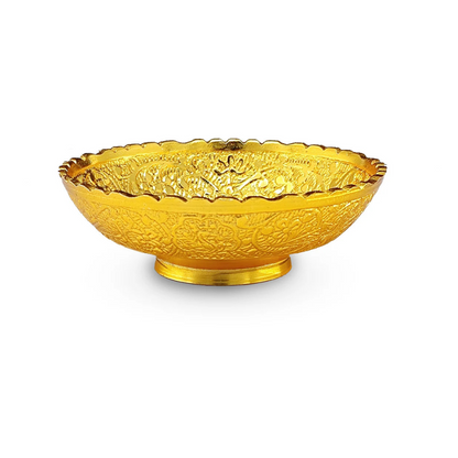 Golden Bowl Set with Spoon and Box