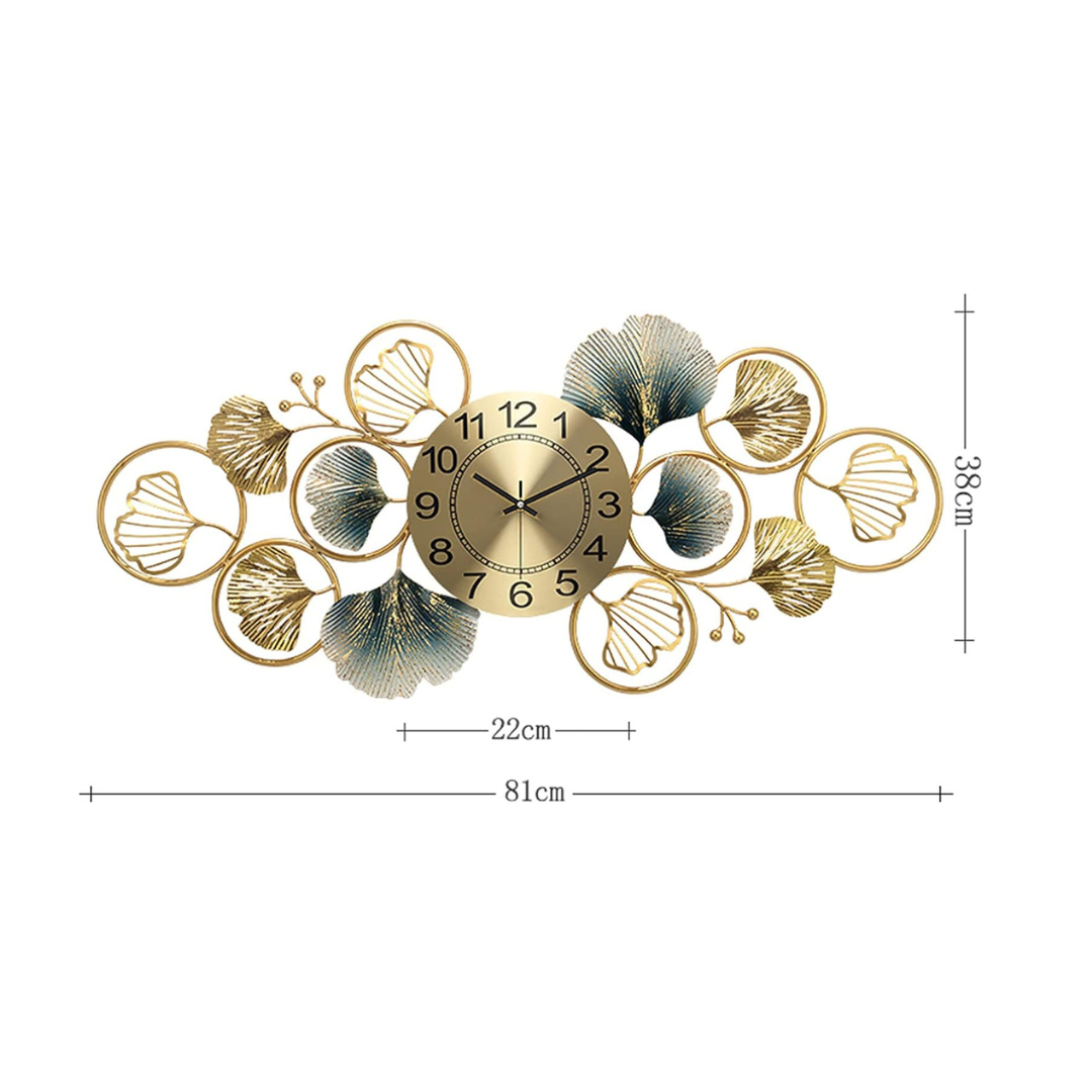 Wall Clock with Leaf Design