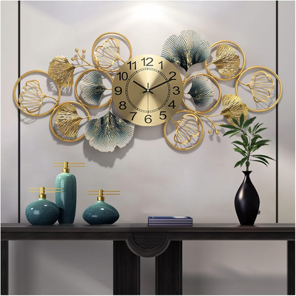 Wall Clock with Leaf Design