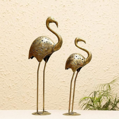 Crane Candle Holder Set of 2 Decor