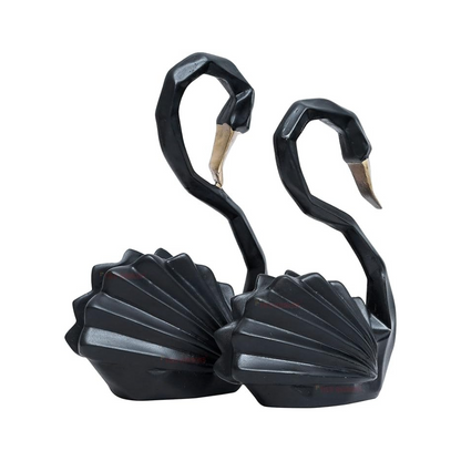 Black Swan Pair Decorative Showpiece