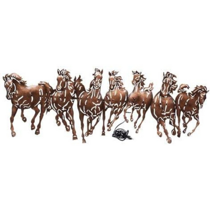 7 Horse Cutting Wall Decor with Led