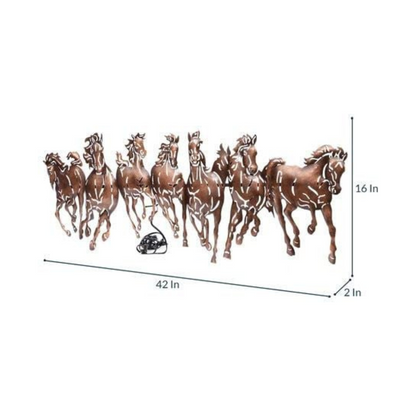 7 Horse Cutting Wall Decor with Led