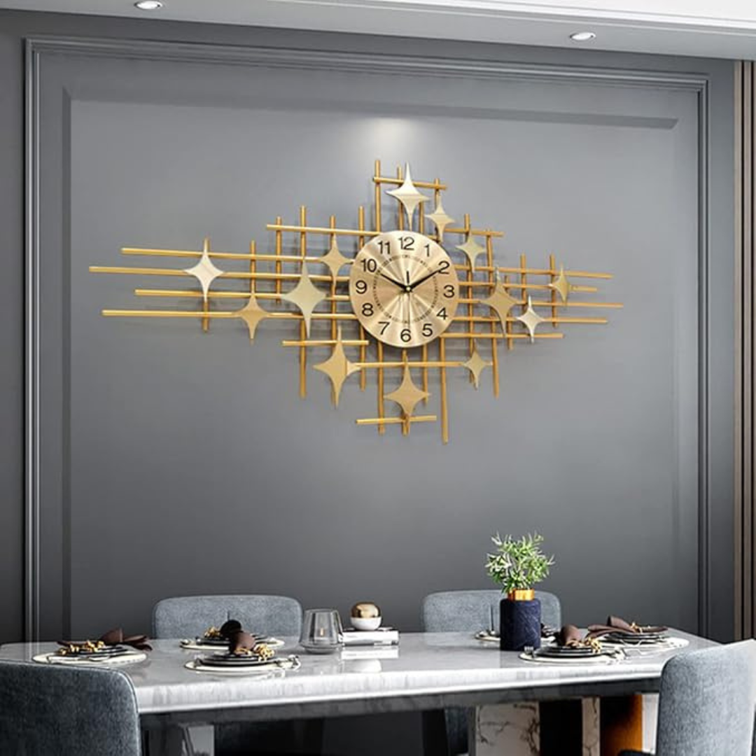Star Design Metal Wall Clock