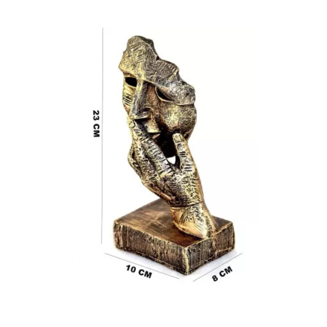 Set of 3 Human Face Design Decorative Showpieces