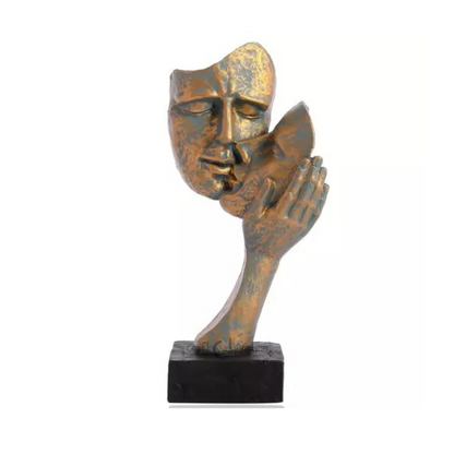 Antique Kissing Couple Statue