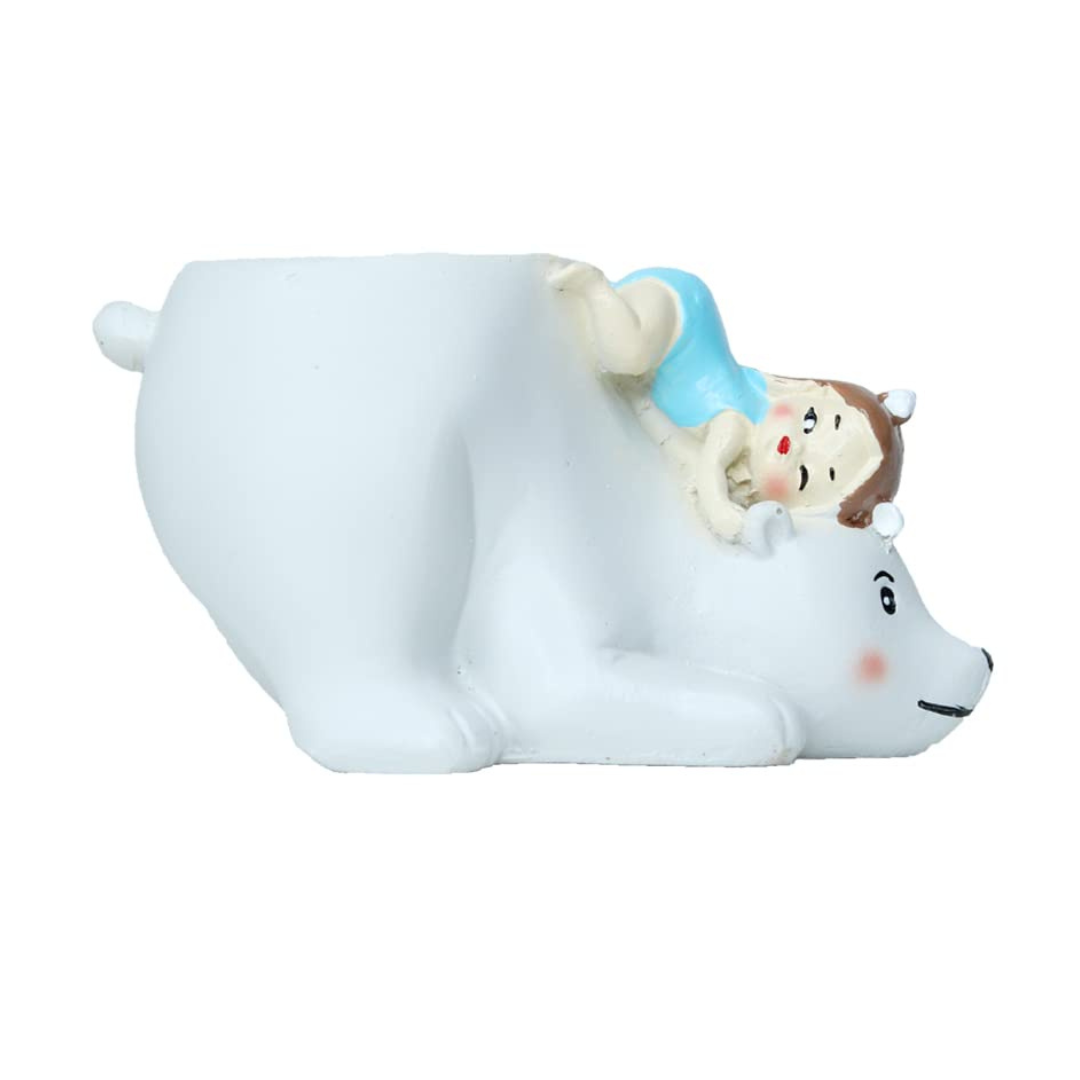 Resin Blue Bear Planter
