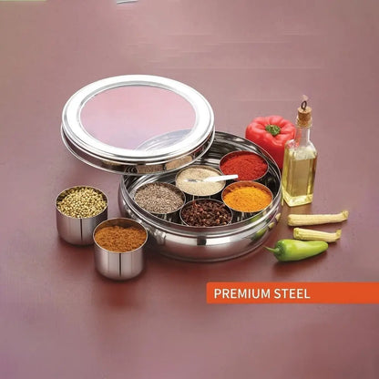 HOME LANE Masala Box (Stainless Steel)