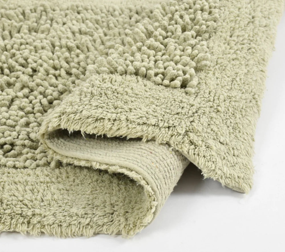 Cotton Tufted Twist Bathmat- Sage Green