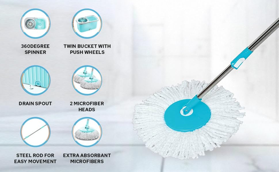 Floor Cleaning Spin Bucket Mop