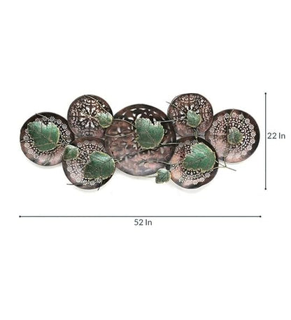 Leaf Round Panel Decorative Showpiece