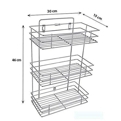 Stainless Steel 3 Layer Wall Mounted Shelf