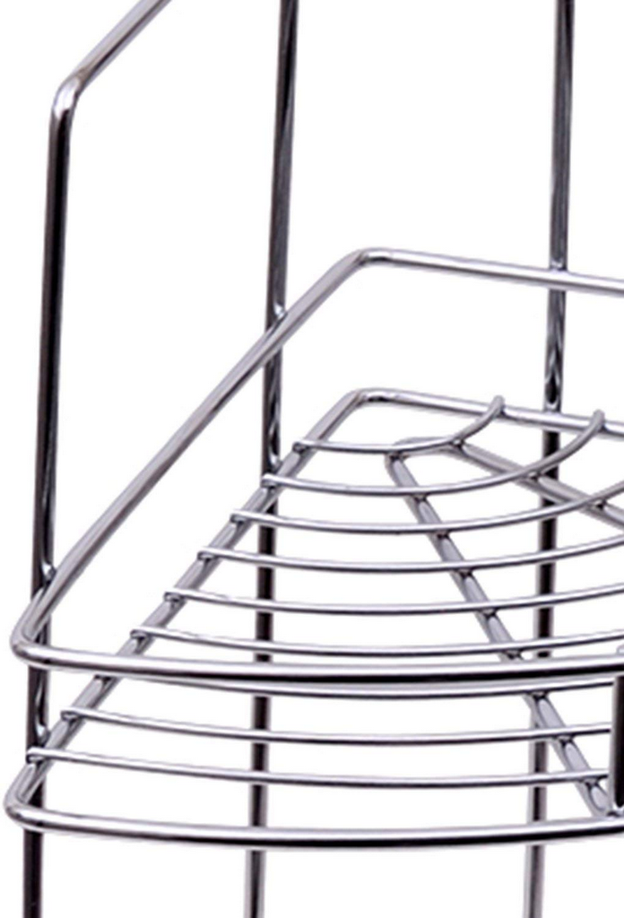 Stainless Steel 3-Shelf Corner Rack