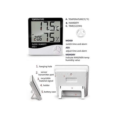 TINUMS Indoor Digital Hygrometer with Alarm Clock