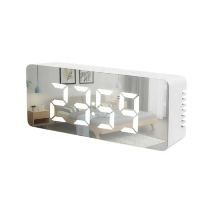 TINUMS Mirror Alarm Clock (White)