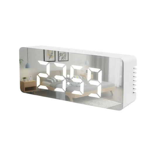 TINUMS Mirror Alarm Clock (White)