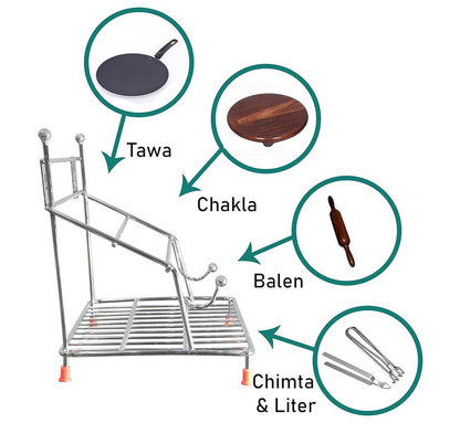 Stainless Steel Chakla Belan Stand