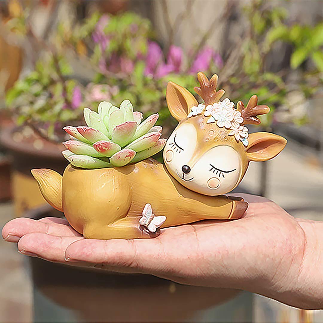 Sleeping Deer Planter