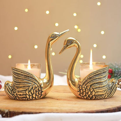 Pair of Swans Candle Holder