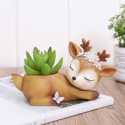 Sleeping Deer Planter