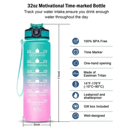 Silicone Time Marker Water Bottle