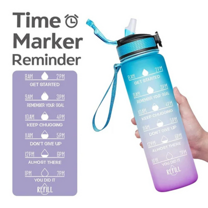 Silicone Time Marker Water Bottle