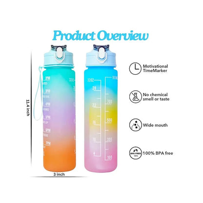 HOME LANE Motivational Sipper Water Bottle