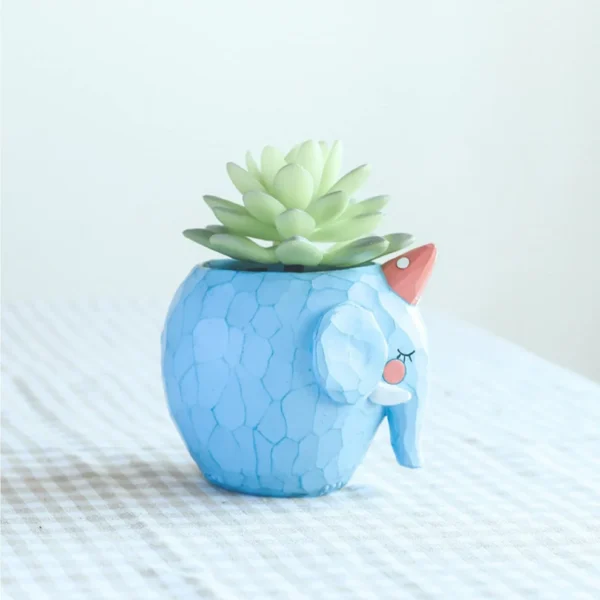 diamond elephant planter resin plant pot