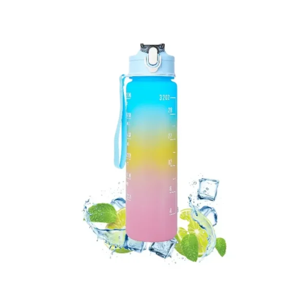 home lane motivational sipper water bottle 900ml