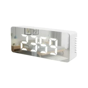 tinums mirror alarm clock white led digital clock