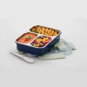 home lane stainless steel lunch box 3 compartment insulated tiffin