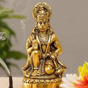 hanuman ji ashirwad statue brass golden idol