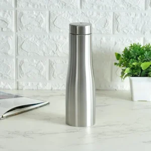 home lane stainless steel curve water bottle 1 litre