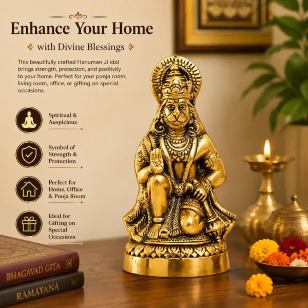 Hanuman Ji Ashirwad brass statue for home décor