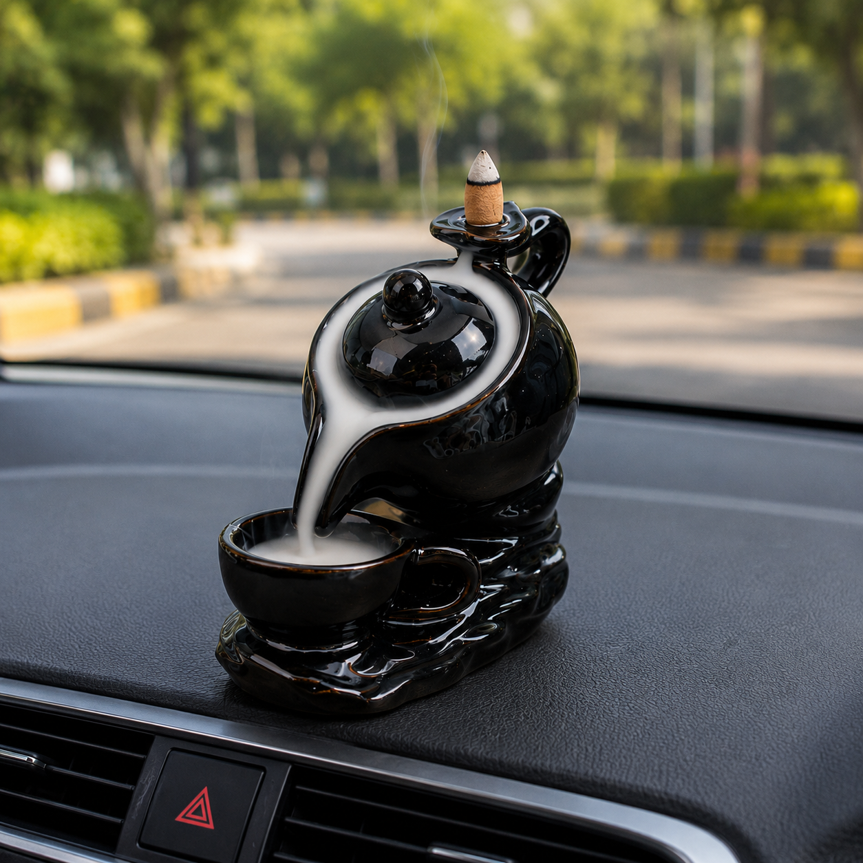 Kettle Smoke Backflow Incense Holder for car dashboard décor
